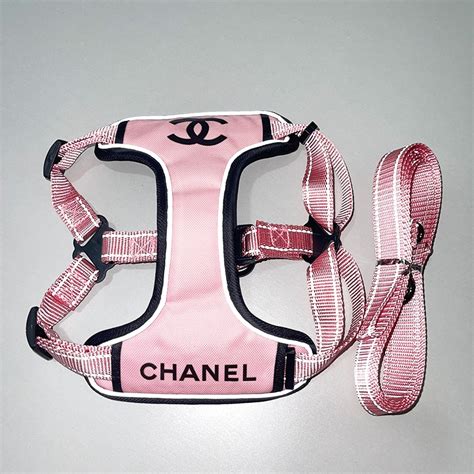 chanel pet carrier|Chanel dog harness.